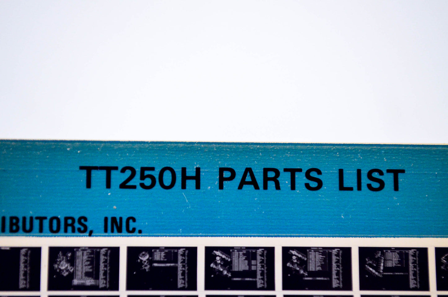 OEM Yamaha TT250H 1981/August 5 '81 Parts List Microfiche