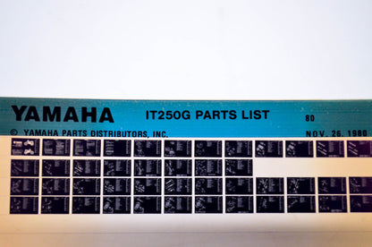 OEM Yamaha IT250G 1980/November 26 '80 Parts List Microfiche