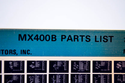 OEM Yamaha MX400B 1981/May 18 '75 Parts List Microfiche