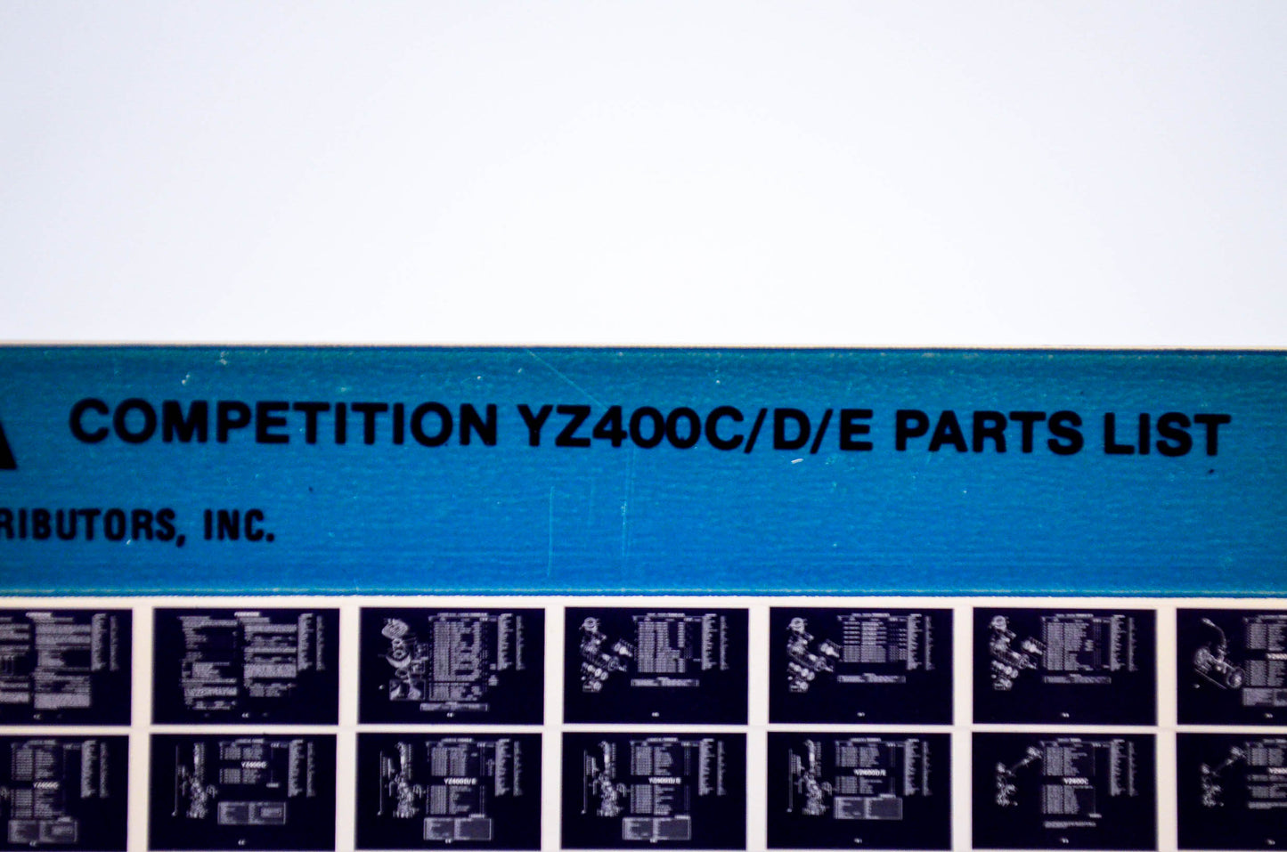 OEM Yamaha YZ400C/D/E 1983/March 22 '76 - '78 Competition Parts List Microfiche