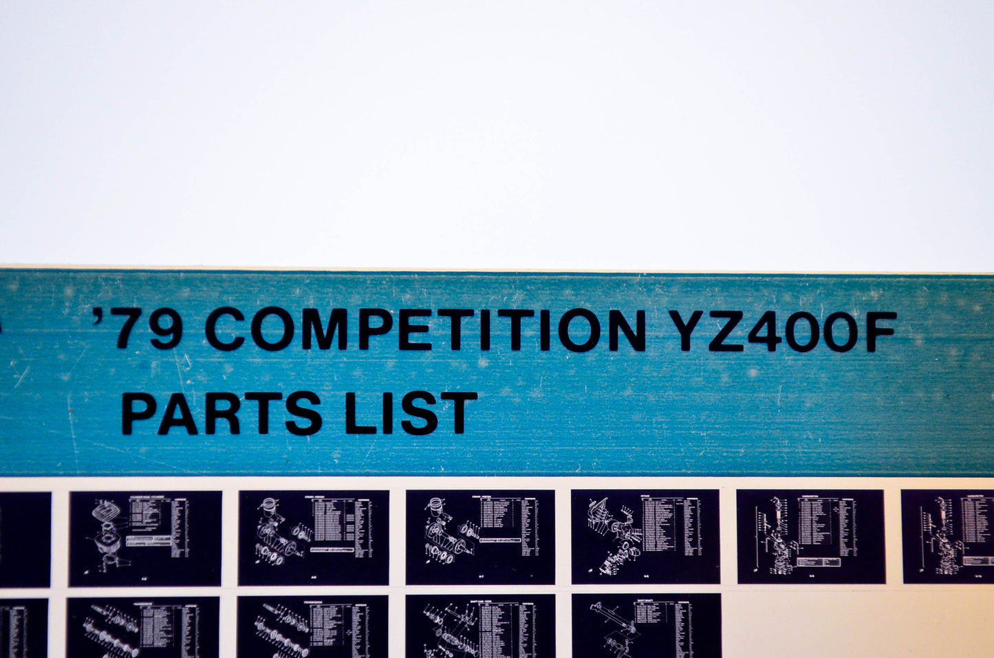 OEM Yamaha YZ400F 1984/November 16 '79 Competition Parts List Microfiche