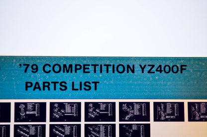 OEM Yamaha YZ400F 1984/November 16 '79 Competition Parts List Microfiche