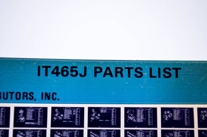 OEM Yamaha IT465J 1982/May 14 '82 Parts List Microfiche