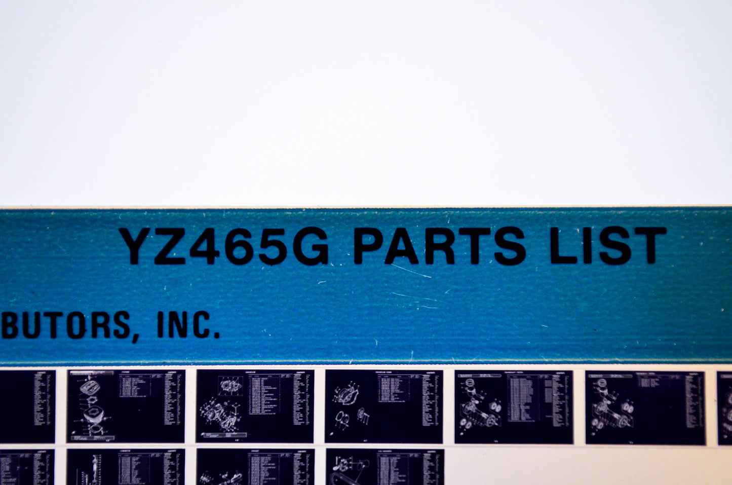 OEM Yamaha YZ465G 1980/April 18 '80 Parts List Microfiche