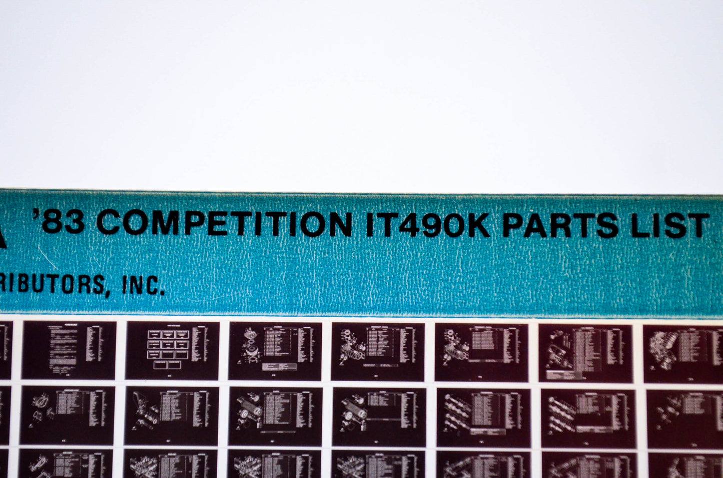 OEM Yamaha IT490K 1983/August 3 '83 Competition Parts List Microfiche
