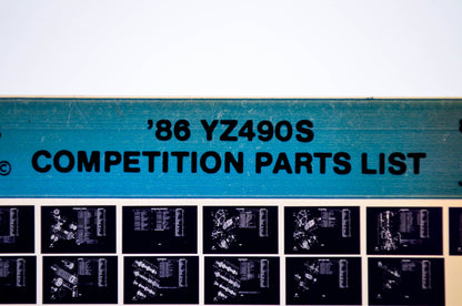 OEM Yamaha YZ490S 1987/January 23 '86 Competition Parts List Microfiche