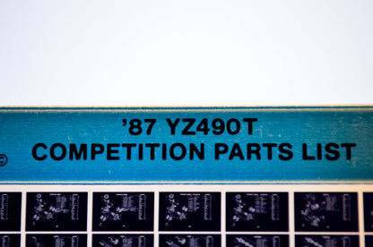 OEM Yamaha YZ490T 1986/November 21 '87 Competition Parts List Microfiche