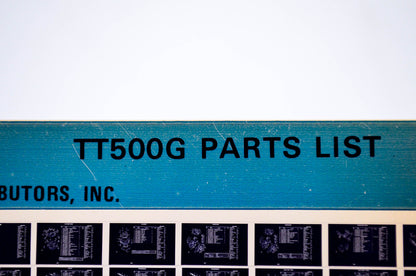 OEM Yamaha TT500G 1982/February 17 '80 Parts List Microfiche