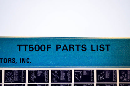OEM Yamaha TT500F 1981/February 23 '79 Parts List Microfiche