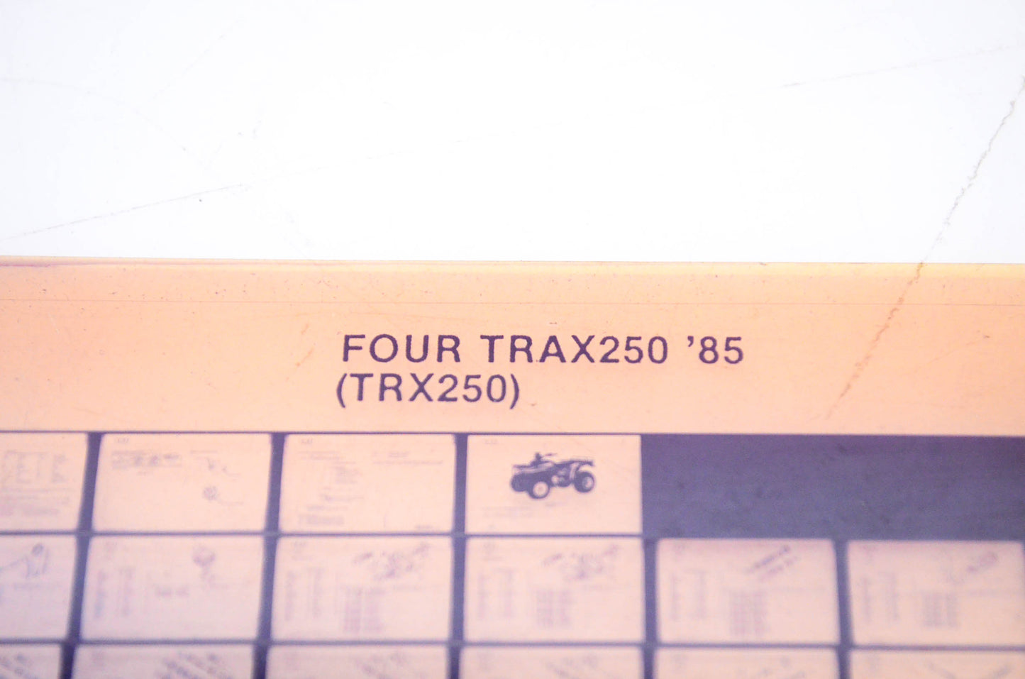 OEM Honda TRX250 1984/November '85 Four Trax250 Parts Catalog Microfiche