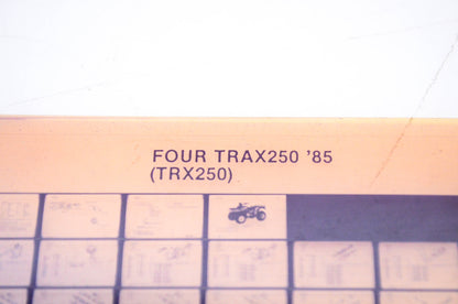 OEM Honda TRX250 1984/November '85 Four Trax250 Parts Catalog Microfiche