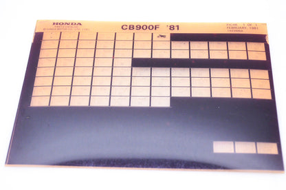 OEM Honda CB900F 1981/February '81 Parts Catalog Microfiche
