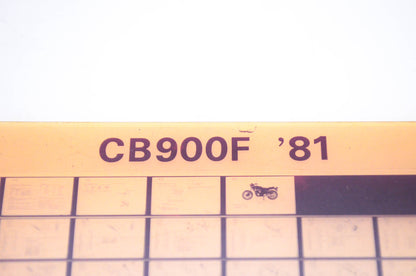 OEM Honda CB900F 1981/February '81 Parts Catalog Microfiche