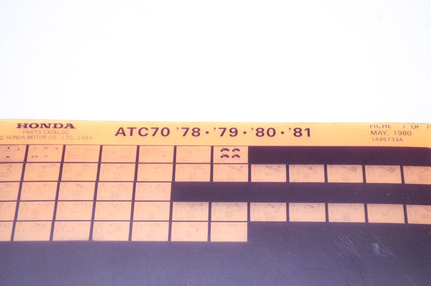 OEM Honda ATC70 1980/May '78 - '81 Parts Catalog Microfiche