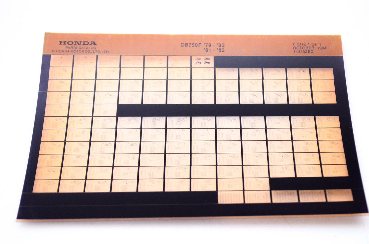 OEM Honda CB750F 1984/October '79 - '82 Parts Catalog Microfiche