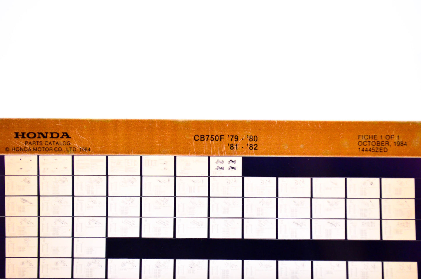 OEM Honda CB750F 1984/October '79 - '82 Parts Catalog Microfiche