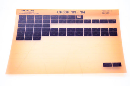 OEM Honda CR60R 1986/May '83 - '84 Parts Catalog Microfiche