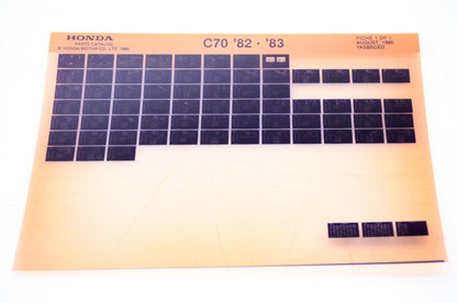 OEM Honda C70 1986/August '82 - '83 Parts Catalog Microfiche