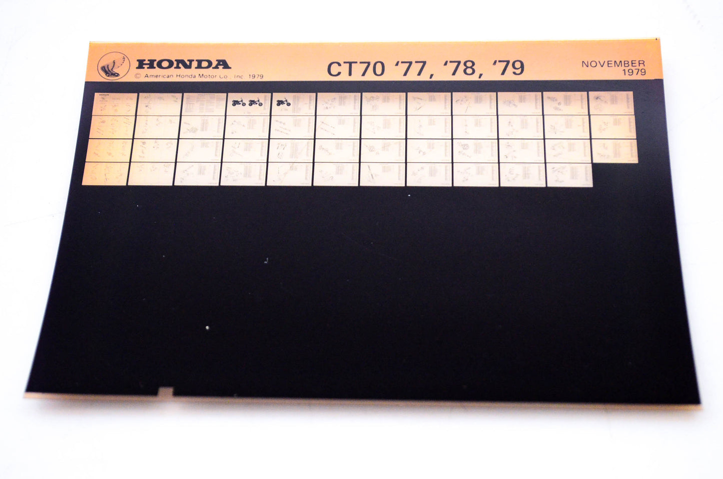 OEM Honda CT70 1979/November '77 - '79 Parts Catalog Microfiche