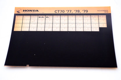OEM Honda CT70 1979/November '77 - '79 Parts Catalog Microfiche