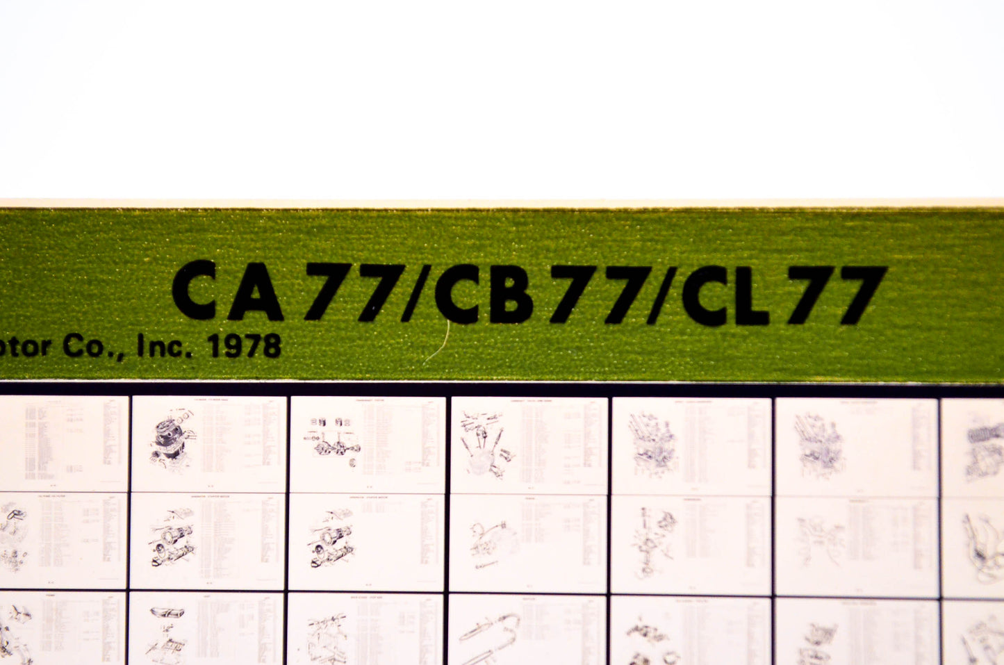 OEM Honda CA77/CB77/CL77 1978/February '77 Parts Catalog Microfiche