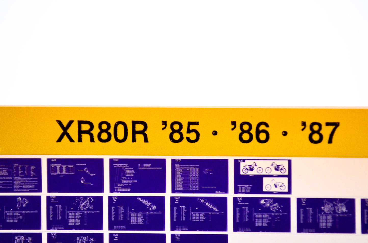 OEM Honda XR80R 1986/August '85 - '87 Parts Catalog Microfiche
