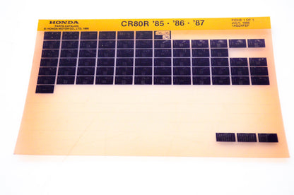 OEM Honda CR 80R 1986/July '85 -'87 Parts Catalog Microfiche