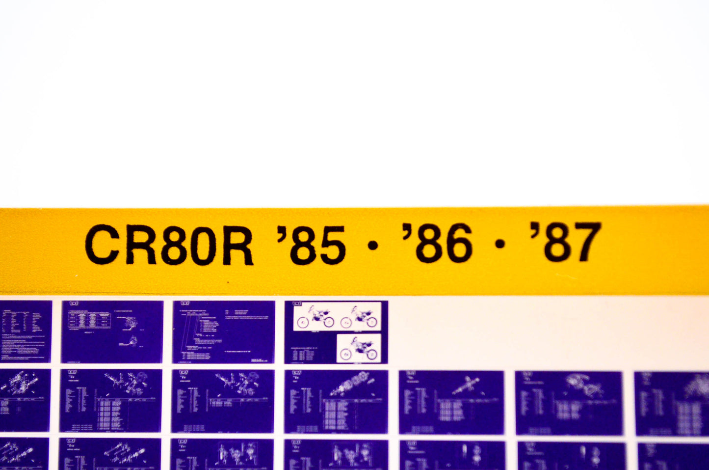OEM Honda CR 80R 1986/July '85 -'87 Parts Catalog Microfiche
