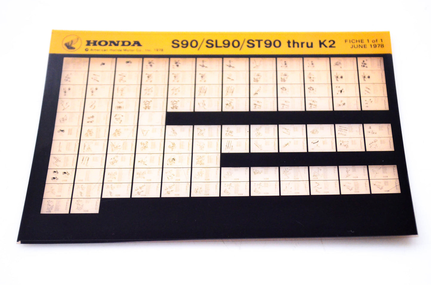OEM Honda S90/SL90/ST90 - K2 1978/June '78 Parts Catalog Microfiche