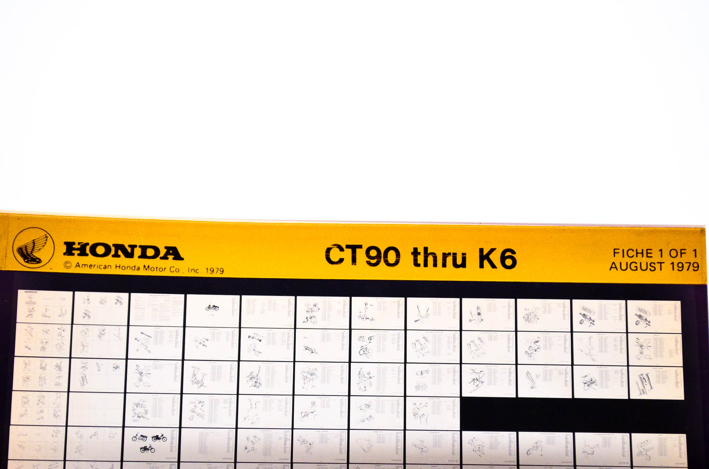 OEM Honda CT90 - K6 1979/August '79 Parts Catalog Microfiche