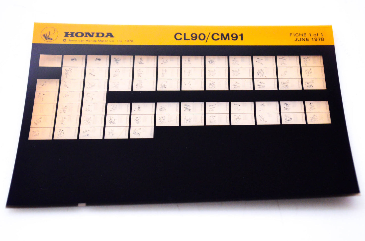 OEM Honda CL90/CM91 1978/June '78 Parts Catalog Microfiche