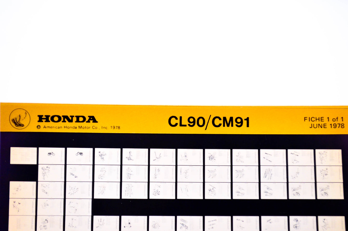 OEM Honda CL90/CM91 1978/June '78 Parts Catalog Microfiche