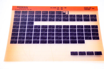 OEM Honda XL125S 1987/February '79 - '84 Parts Catalog Microfiche