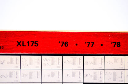 OEM Honda XL175 1983/October '76 - '78 Parts Catalog Microfiche