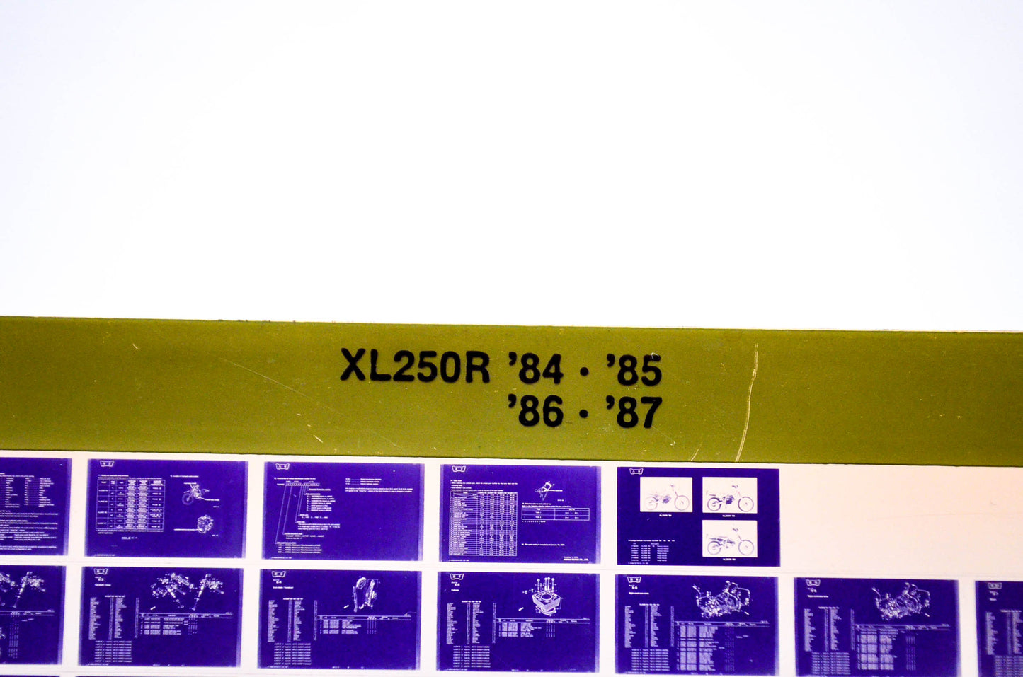OEM Honda XL250R 1987/January '84 - '87 Parts Catalog Microfiche
