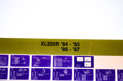 OEM Honda XL250R 1987/January '84 - '87 Parts Catalog Microfiche