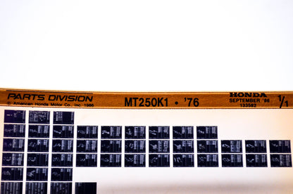 OEM Honda MT250K1 1986/September '76 Parts Catalog Microfiche