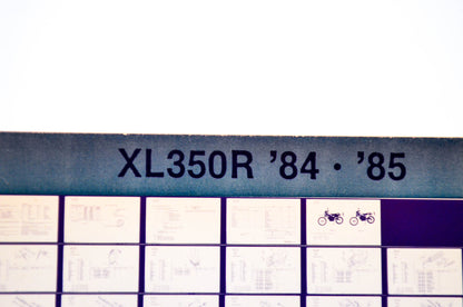 OEM Honda XL350R 1985/March '84 - '85 Parts Catalog Microfiche