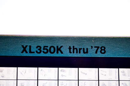 OEM Honda XL350K 1978/July '78 Parts Catalog Microfiche