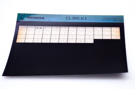 OEM Honda CL360,K1 1980/January '80 Parts Catalog Microfiche