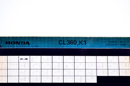 OEM Honda CL360,K1 1980/January '80 Parts Catalog Microfiche