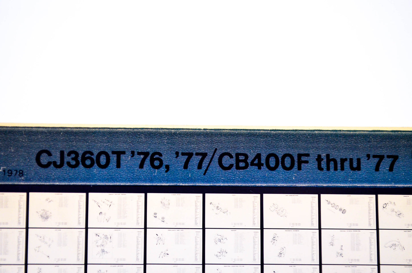 OEM Honda CJ360T'76, '77/CB400F 1978/June '76 - '77 Parts Catalog Microfiche