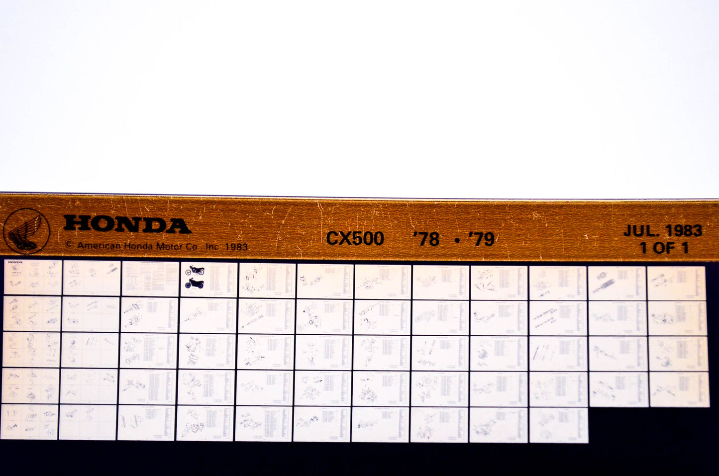 OEM Honda CX500 1983/July '78 - '79 Parts Catalog Microfiche