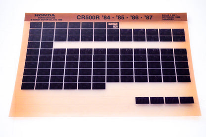 OEM Honda CR500R 1986/October '84 - '87 Parts Catalog Microfiche