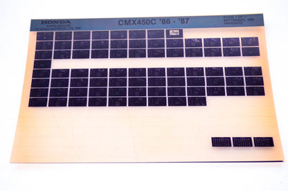 OEM Honda CMX450C 1986/September '86 - '87 Parts Catalog Microfiche