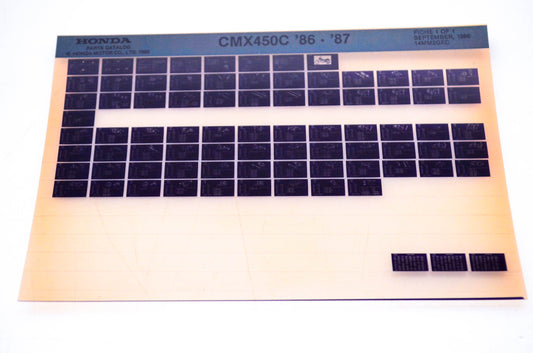 OEM Honda CMX450C 1986/September '86 - '87 Parts Catalog Microfiche