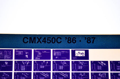OEM Honda CMX450C 1986/September '86 - '87 Parts Catalog Microfiche