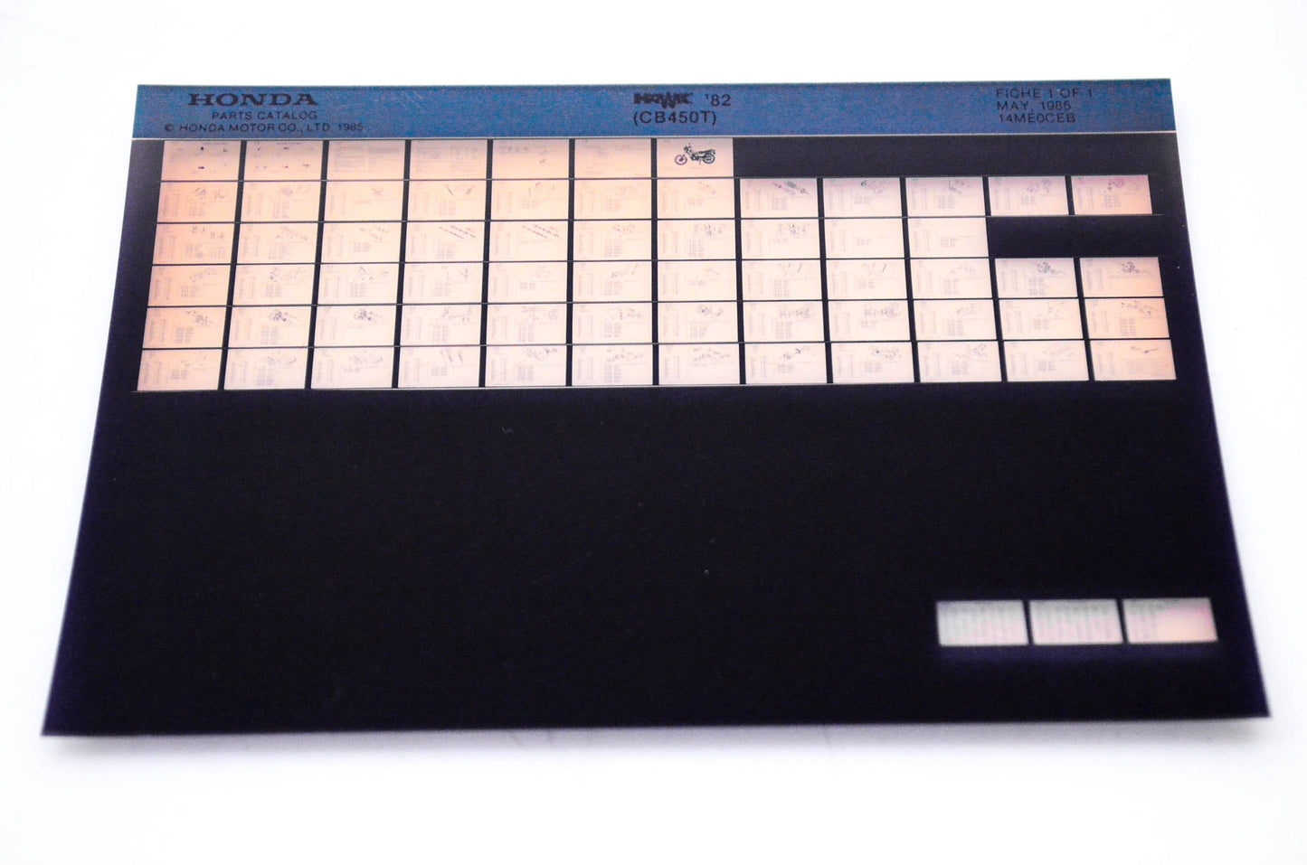 OEM Honda CB450T 1985/May '82 Hawk Parts Catalog Microfiche