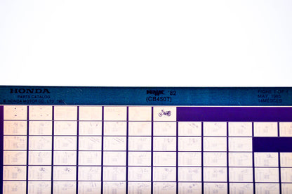 OEM Honda CB450T 1985/May '82 Hawk Parts Catalog Microfiche