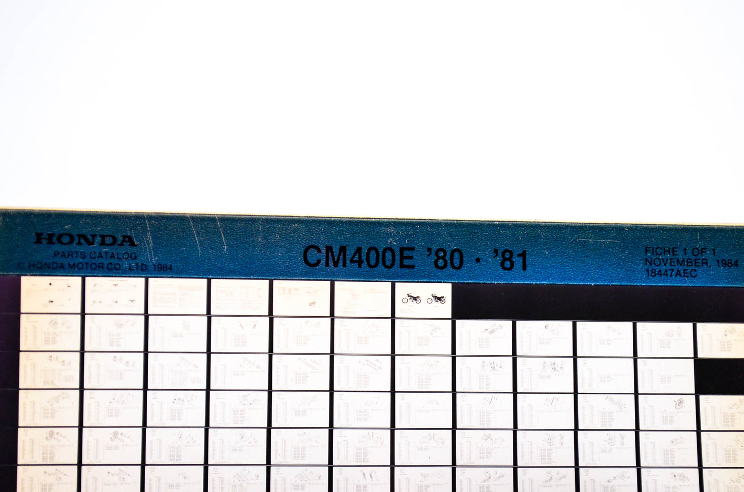 OEM Honda CM400E 1984/November '80 - '81 Parts Catalog Microfiche